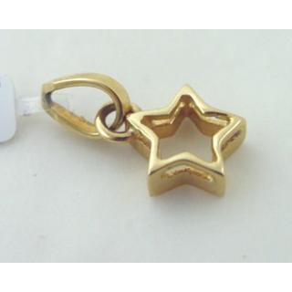 Gold 14k pendants Star ΜΕ 000193  Weight:1.88gr