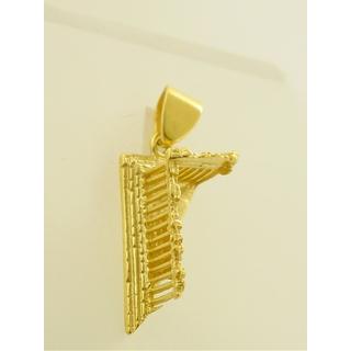 Gold 14k pendants Owl ΜΕ 000200  Weight:4.2gr