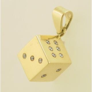 Gold 14k pendants with Zircon ΜΕ 000206  Weight:5.03gr