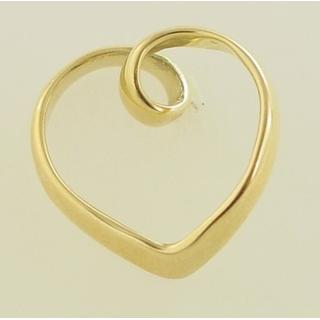 Gold 14k pendants Heart ΜΕ 000221  Weight:2.36gr