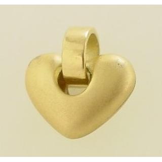 Gold 14k pendants Heart ΜΕ 000222  Weight:2.2gr