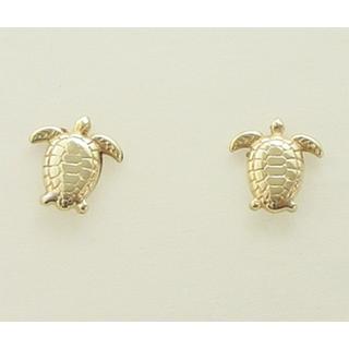 Gold 14k earrings Turtle ΣΚ 000424  Weight:1.29gr