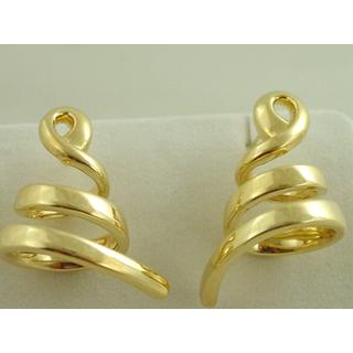 Χρυσά σκουλαρίκια Κ14 χωρίς πέτρες Μοντέρνα-Διάφορα ΣΚ 000659  Βάρος:7.3gr