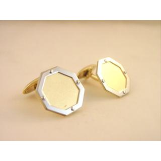 Gold 14k cufflinks ΜΑ 000001  Weight:9.61gr