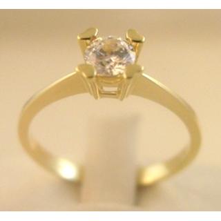 Χρυσό δαχτυλίδι Κ14 με πέτρες ζιργκόν Μονόπετρα-Κοσμήματα Γάμου ΔΑ 001644Κ  Βάρος:2.05gr