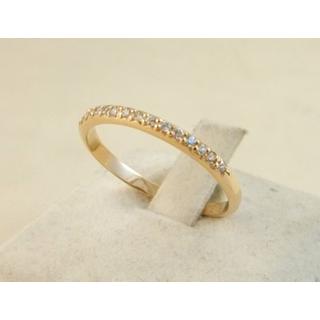 Χρυσό δαχτυλίδι Κ14 με πέτρες ζιργκόν Μοντέρνα-Διάφορα ΔΑ 001831Ρ  Βάρος:1.4gr