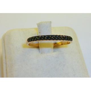 Χρυσό δαχτυλίδι Κ14 με πέτρες ζιργκόν Μοντέρνα-Διάφορα ΔΑ 001878Ρ  Βάρος:1.34gr