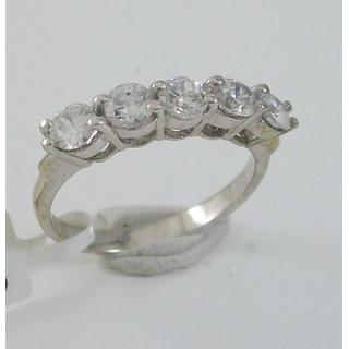 Χρυσό δαχτυλίδι Κ14 με πέτρες ζιργκόν Μονόπετρα-Κοσμήματα Γάμου ΔΑ 001960Λ  Βάρος:3.03gr
