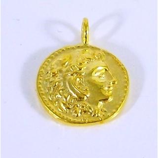 Gold 14k pendants Owl ΜΕ 000807  Weight:2.92gr