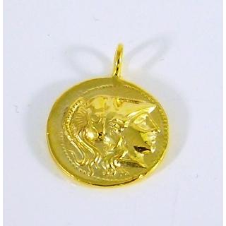 Gold 14k pendants Owl ΜΕ 000808  Weight:2.9gr
