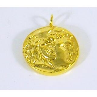 Gold 14k pendants Owl ΜΕ 000809  Weight:4.63gr
