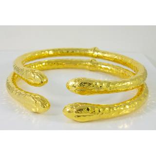 Χρυσά βραχιόλια Κ14 χωρίς πέτρες Μοντέρνα-Διάφορα ΒΡ 001086  Βάρος:14.85gr