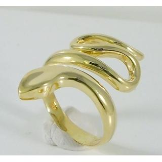 Χρυσό δαχτυλίδι Κ14 χωρίς πέτρες Δελφίνια,Φίδια,Λιοντάρια,κριάρ ΔΑ 002002  Βάρος:4.81gr