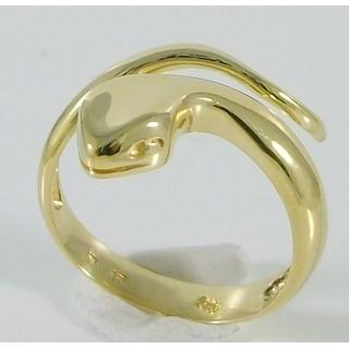 Χρυσό δαχτυλίδι Κ14 χωρίς πέτρες Δελφίνια,Φίδια,Λιοντάρια,κριάρ ΔΑ 001999  Βάρος:2.74gr