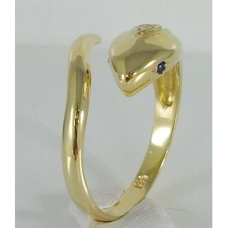 Χρυσό δαχτυλίδι Κ14 χωρίς πέτρες Δελφίνια,Φίδια,Λιοντάρια,κριάρ ΔΑ 002005  Βάρος:2.73gr