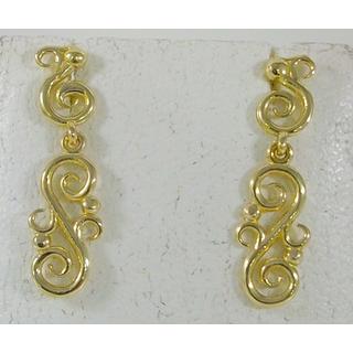 Gold 14k earrings ΣΚ 001187  Weight:2.77gr