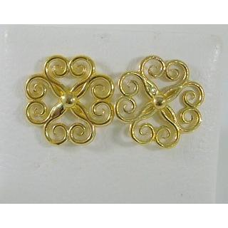 Gold 14k earrings ΣΚ 001190  Weight:1.48gr