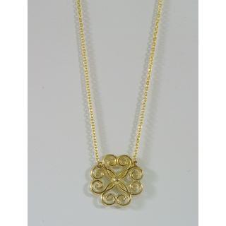 Gold 14k necklace ΚΟ 000671  Weight:1.38gr