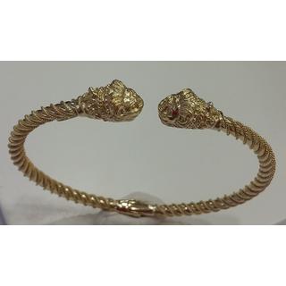 Gold 14k bracelet Dolphin ΒΡ 001132  Weight:13.82gr