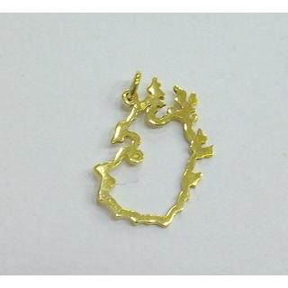 Gold 14k pendants ΜΕ PAROS Weight:0.85gr