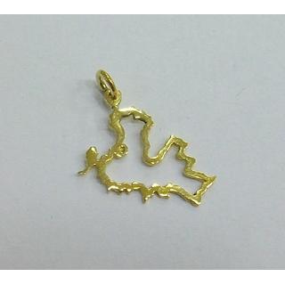Gold 14k pendants ΜΕ MYKONOS Weight:0.57gr
