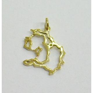 Gold 14k pendants ΜΕ SANTORINI Weight:0.7gr