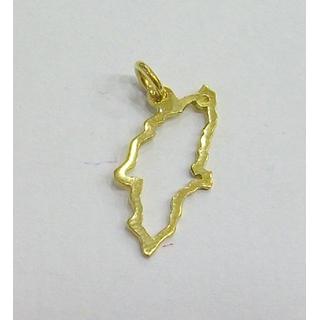 Gold 14k pendants ΜΕ RHODES Weight:0.46gr