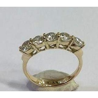 Χρυσό δαχτυλίδι Κ14 με πέτρες ζιργκόν Μονόπετρα-Κοσμήματα Γάμου ΔΑ 001960Κ  Βάρος:2.92gr