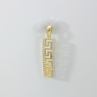 Χρυσά σκουλαρίκια Κ14 με ζιργκόν Γκρέκα ΜΕ 000833  Βάρος:1.3gr