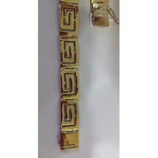 Gold 14k bracelet Greek key ΒΡ 000019  Weight:27.61gr