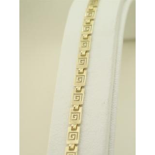 Gold 14k bracelet Greek key ΒΡ 000059  Weight:2.7gr