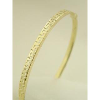Gold 14k bracelet Greek key ΒΡ 000076  Weight:8.04gr
