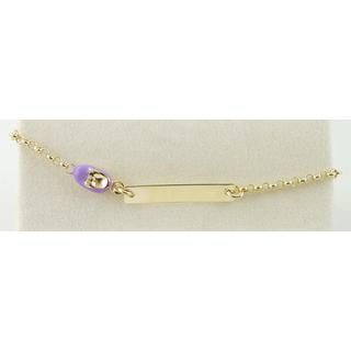 Gold 14k bracelet Children ΒΡ 000077  Weight:2.43gr