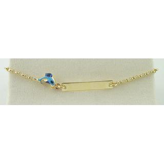 Gold 14k bracelet Children ΒΡ 000078  Weight:2.31gr