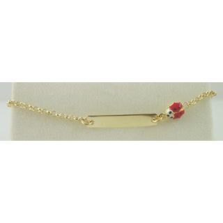 Gold 14k bracelet Children ΒΡ 000082  Weight:2.35gr