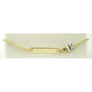 Gold 14k bracelet Children ΒΡ 000083  Weight:2.43gr