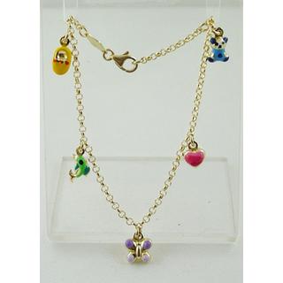 Gold 14k bracelet Children ΒΡ 000086  Weight:4.13gr