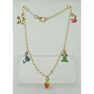 Gold 14k bracelet Children ΒΡ 000087  Weight:4.13gr