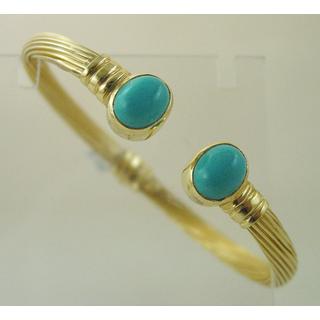 Gold 14k bracelet with semi precious stones ΒΡ 000185  Weight:20.38gr