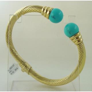 Gold 14k bracelet with semi precious stones ΒΡ 000187  Weight:25.34gr