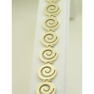 Gold 14k bracelet Spiral ΒΡ 000205  Weight:15.33gr