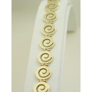 Gold 14k bracelet Spiral ΒΡ 000206  Weight:15.61gr