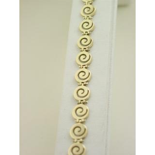 Gold 14k bracelet Spiral ΒΡ 000207  Weight:11.75gr