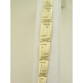 Gold 14k bracelet Greek key ΒΡ 000209  Weight:16.44gr