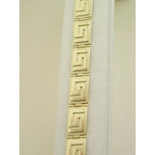 Gold 14k bracelet Greek key ΒΡ 000210  Weight:19.1gr