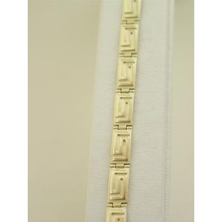 Gold 14k bracelet Greek key ΒΡ 000212  Weight:15.6gr