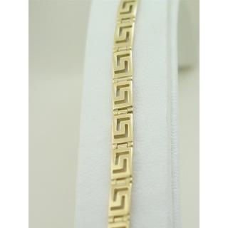 Gold 14k bracelet Greek key ΒΡ 000213  Weight:14.3gr