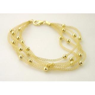 Gold 14k bracelet ΒΡ 000266  Weight:5.84gr