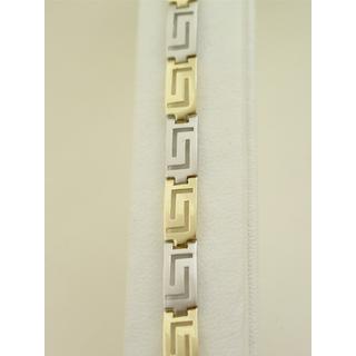 Gold 14k bracelet Greek key ΒΡ 000277  Weight:8.2gr