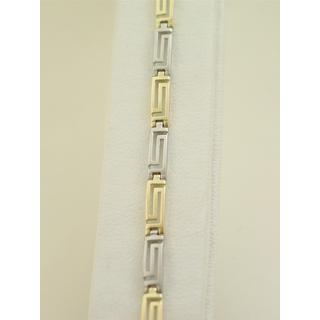 Gold 14k bracelet Greek key ΒΡ 000278  Weight:8.3gr